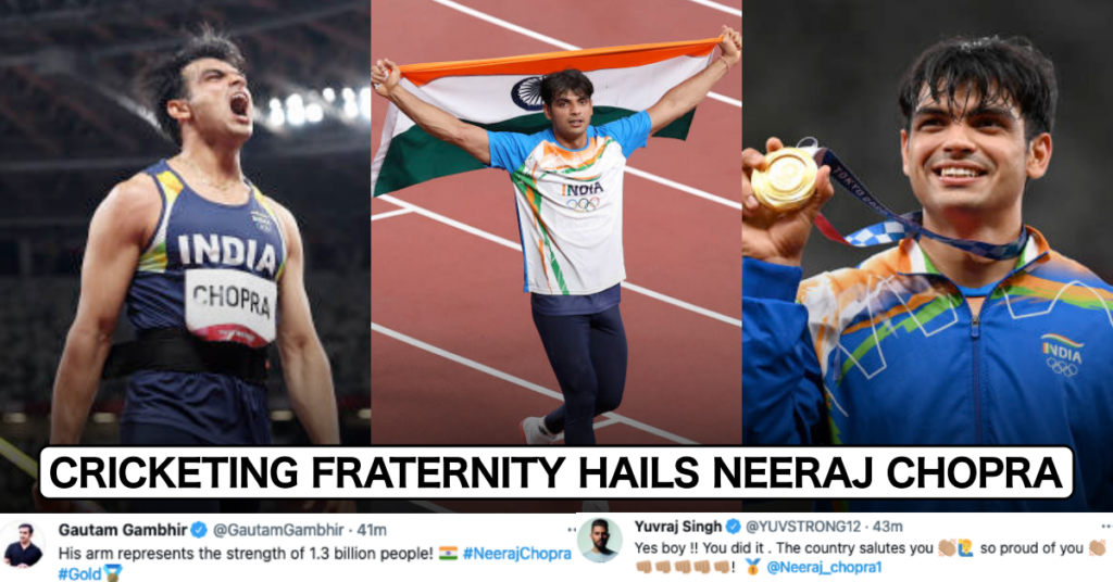 Cricketing Fraternity Hails Neeraj Chopra As He Wins First ...