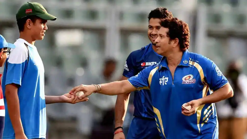 Sachin and Arjun Tendulkar. PHoto- Twitter