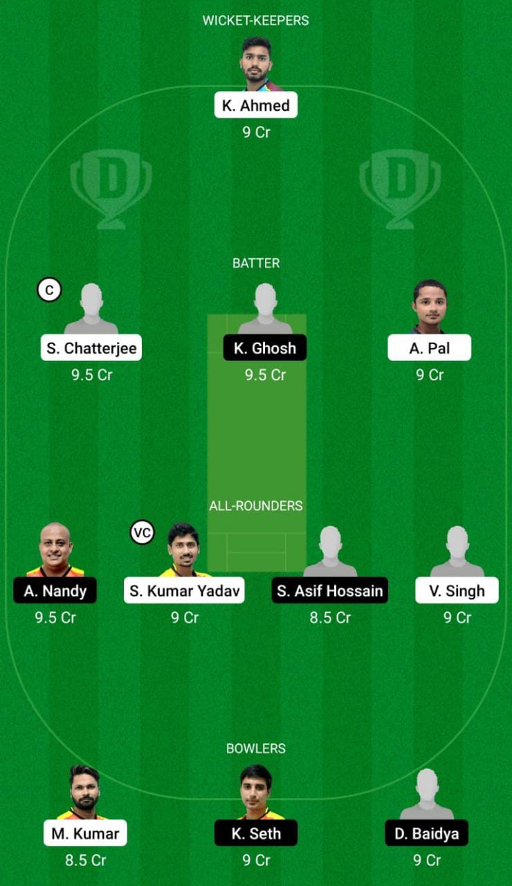 BB vs KC Dream11 Prediction Fantasy Cricket Tips Dream11 Team BYJU's Bengal T20 Challenge 