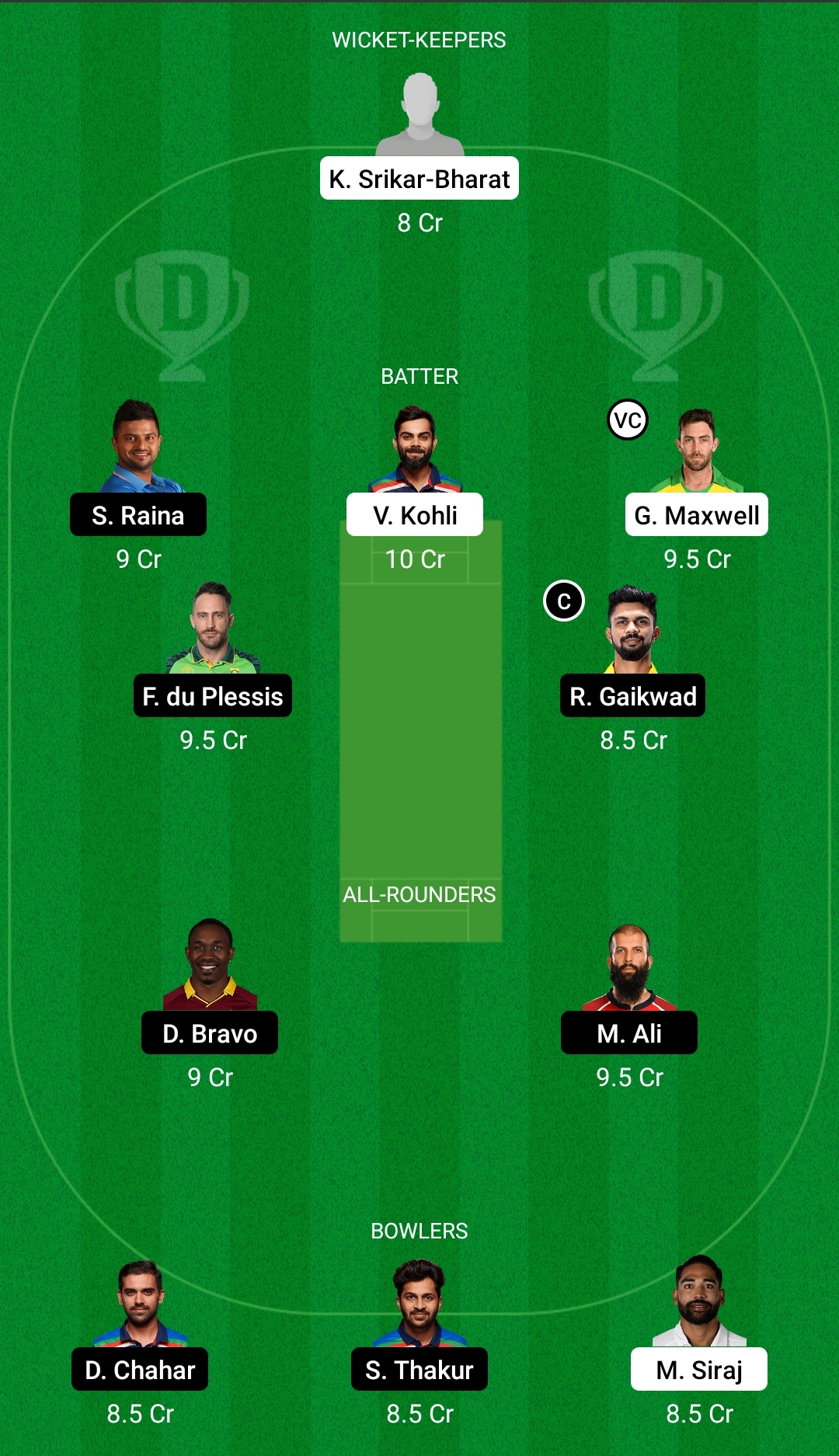 RCB vs CSK Dream11 Prediction Fantasy Cricket Tips Dream11 Team Vivo IPL 2021 