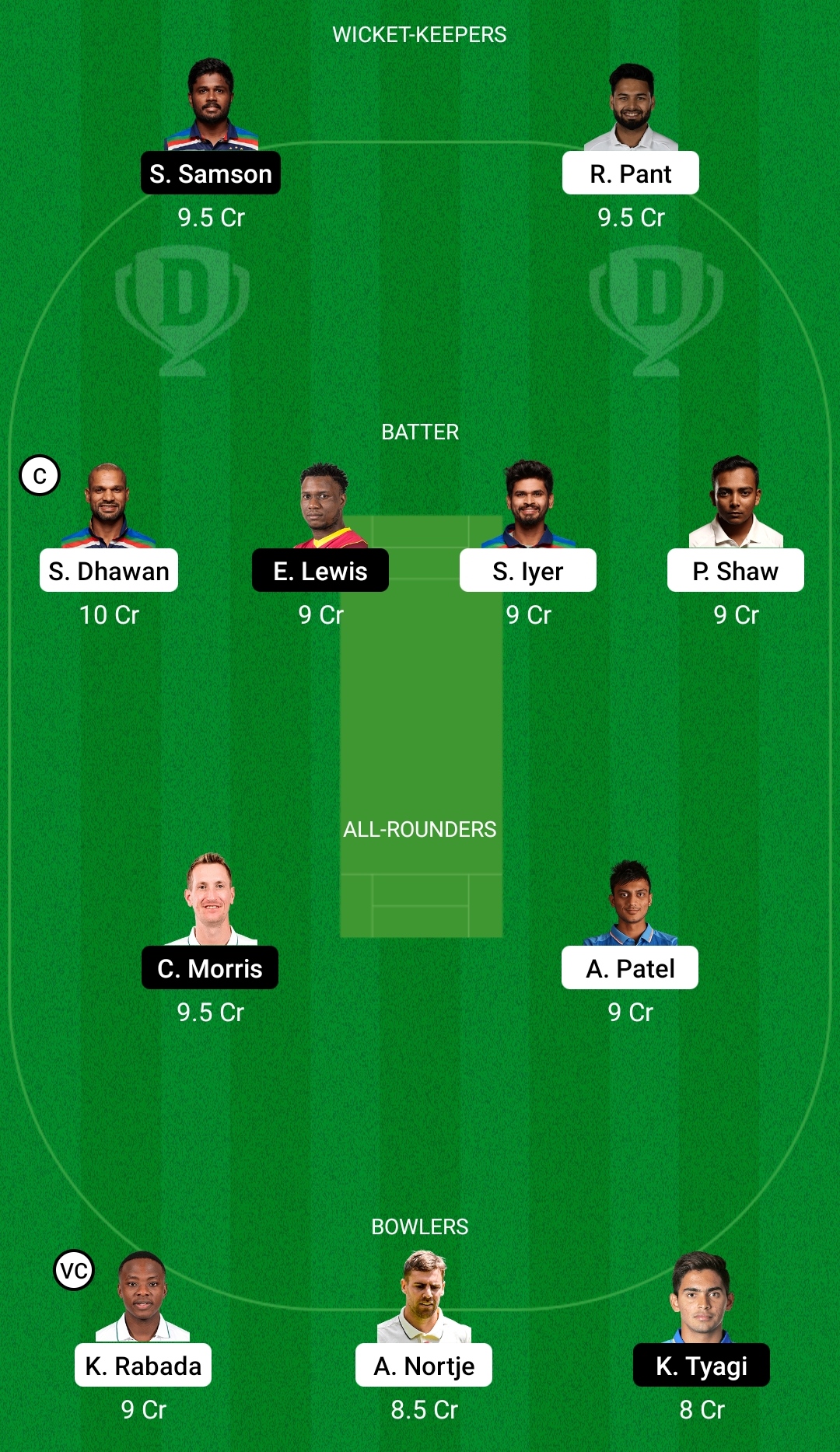 DD vs RR Dream11 Prediction Fantasy Cricket Tips Dream11 Team Vivo IPL 2021 