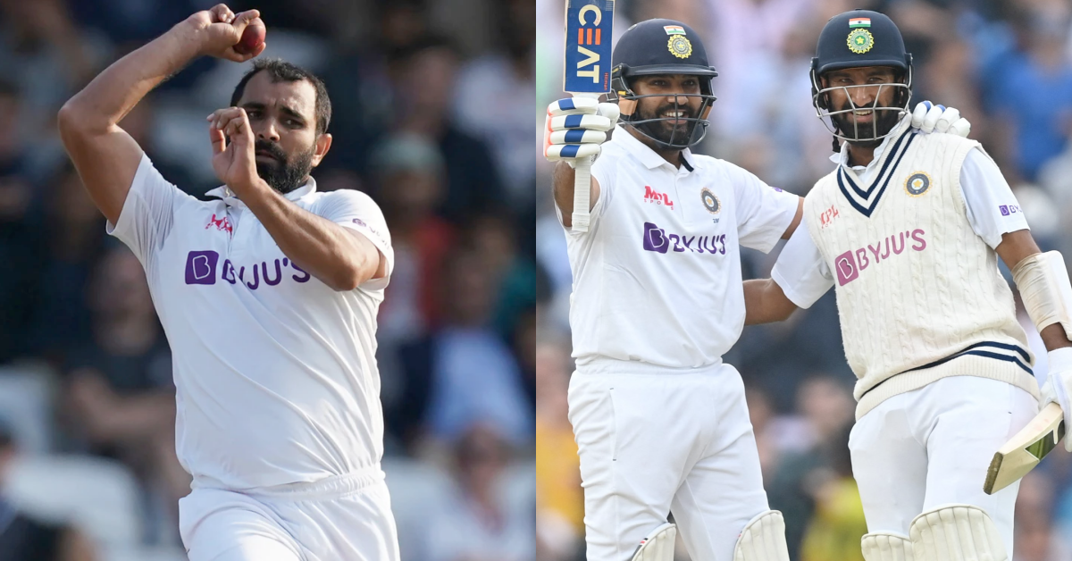 Mohammed Shami, Rohit Sharma, Cheteshwar Pujara