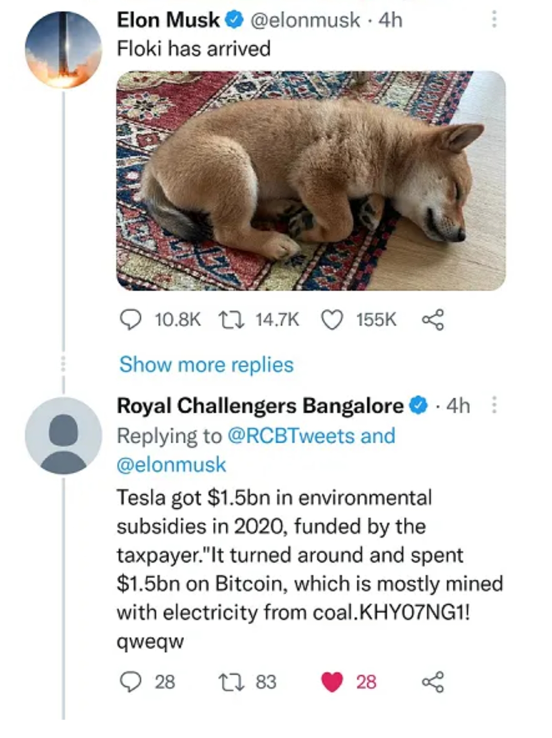 RCB Slams Elon Musk Through A Tweet, Claims Account Was Hacked 3 RCB