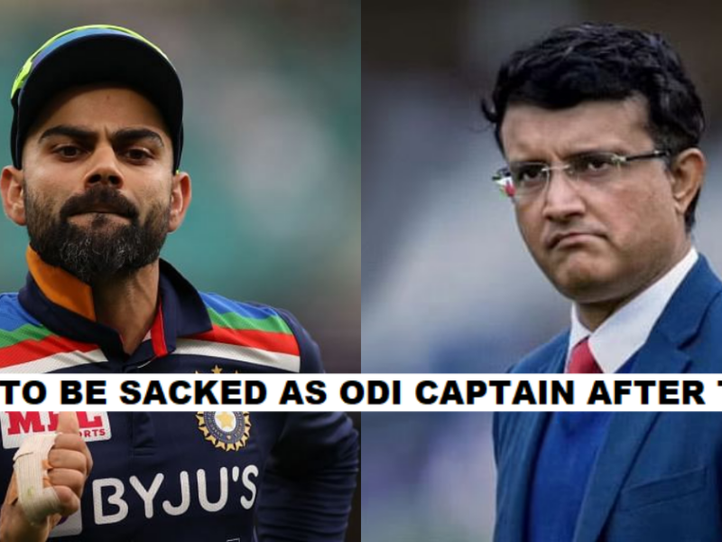 Virat Kohli To Be Sacked As India's ODI Captain After T20 World Cup 2021