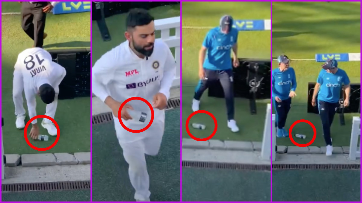 Kohli Xxx Video - Watch: Virat Kohli Picks Up A Water Bottle Lying In Middle Of Path To  Pavilion; Gains Netizen's Respect