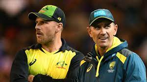 Aaron Finch and Justin Langer