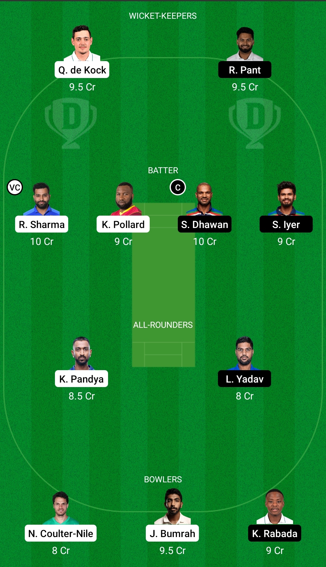 MI vs DC Dream11 Prediction Fantasy Cricket Tips Dream11 Team Vivo IPL 2021 