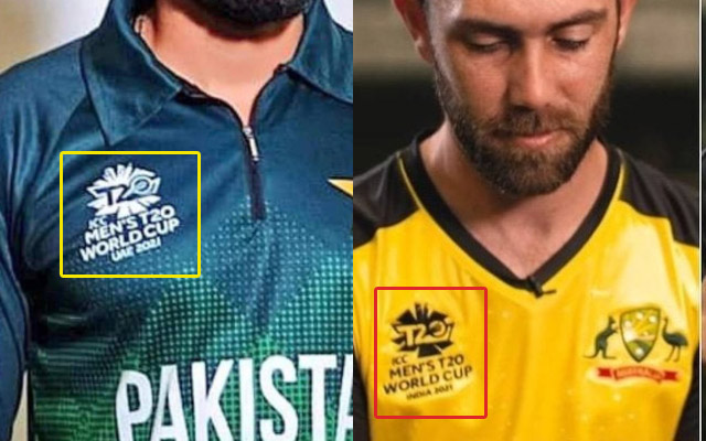 The Pakistan T20 World Cup 2021 jersey showing UAE written on it instead of India. Photo- Twitter