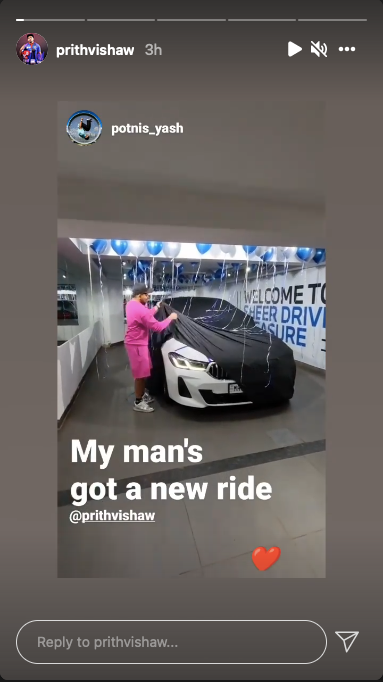 Prithvi Shaw Gifts Himself A BMW Car After IPL 2021