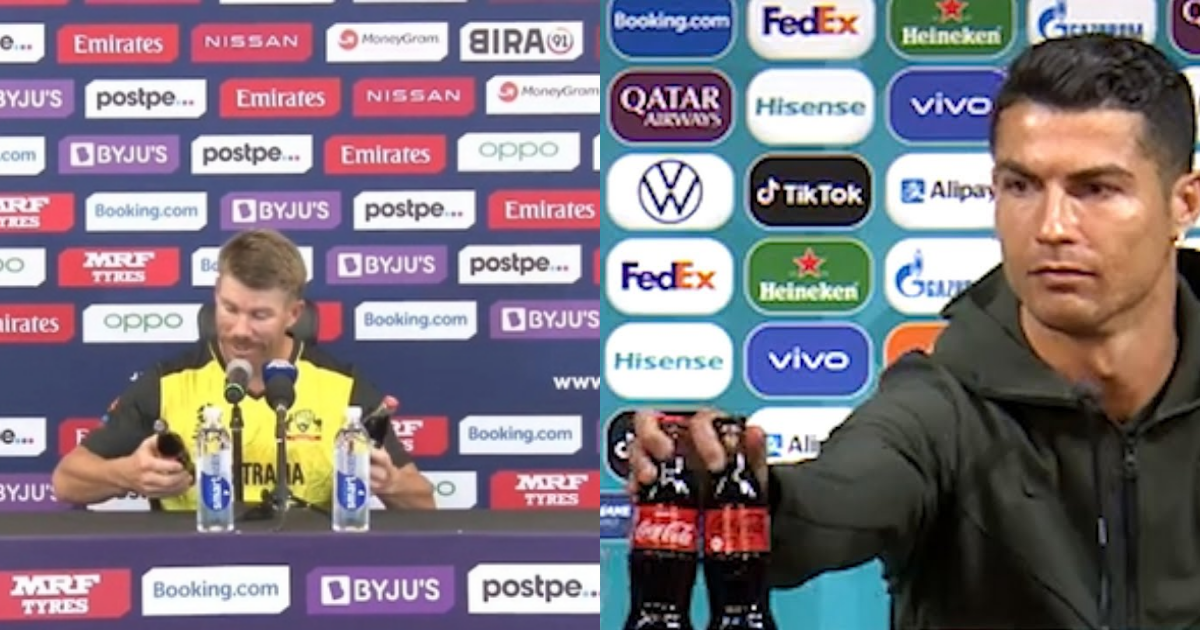Watch- David Warner Tries To Remove Coca-Cola At Press Conference, Mimics Cristiano Ronaldo