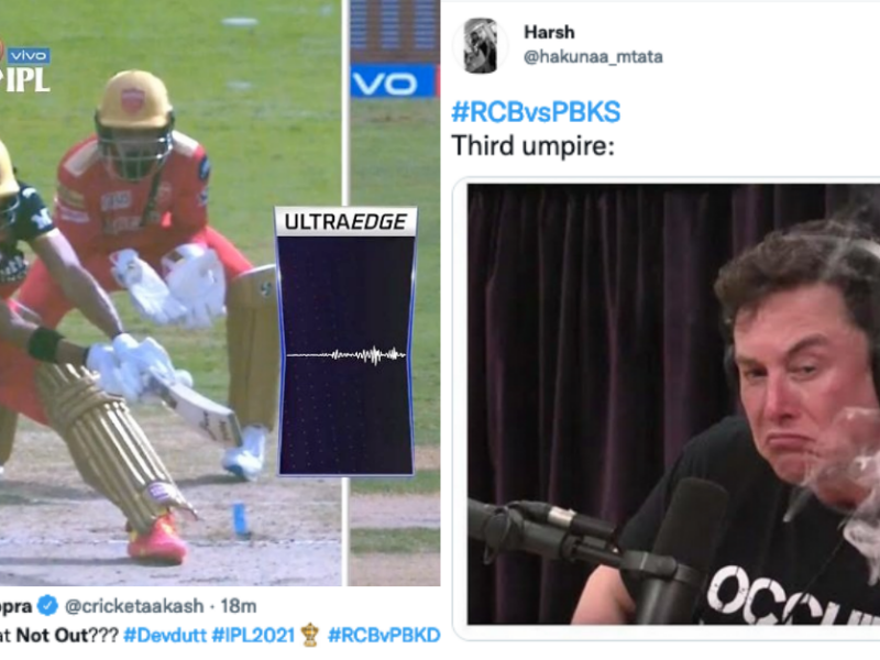 IPL 2021: Twitter Goes Berserk After Third Umpire Makes A Ridiculous Blunder During RCB vs PBKS