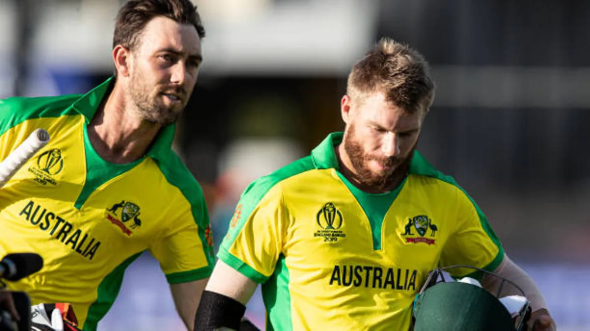 Glenn Maxwell and David Warner for Australia. Photo- Getty