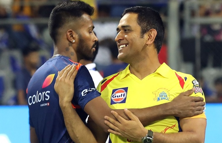 MS Dhoni and Hardik Pandya. Photo- Twitter