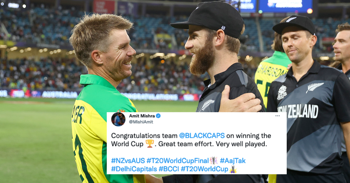 Amit Mishra Mistakenly Congratulates New Zealand Instead Of Australia For Winning T20 World Cup 2021; Later Deletes It