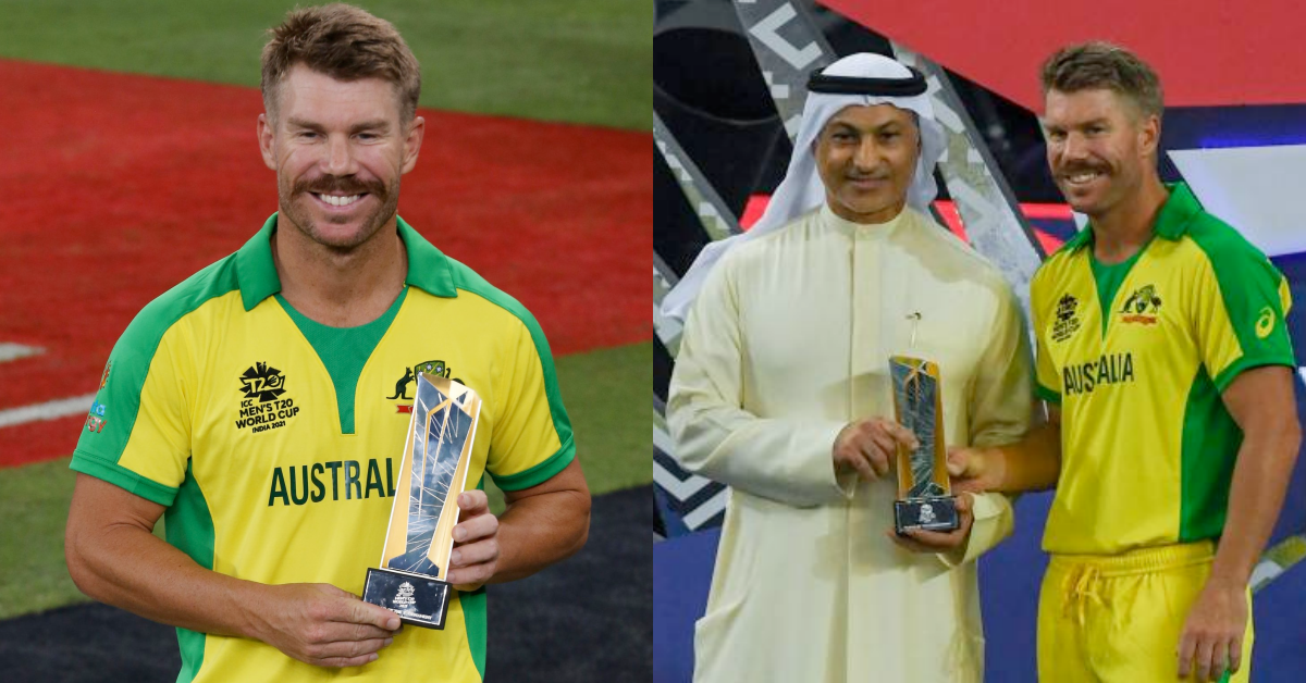 T20 World Cup 2021: David Warner Wins Player of The Tournament Award -  News18