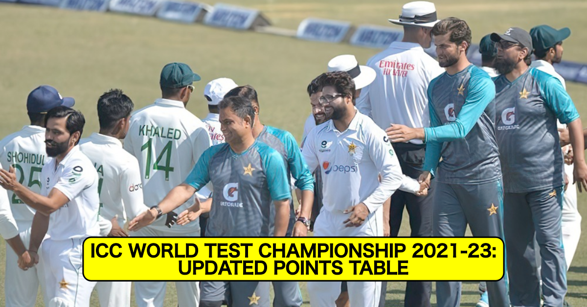 CricTracker - Here is the updated points table of ICC World Test  Championship 2021-23 after Pakistan's remarkable win against Sri Lanka in  the first Test in Galle., championship table 