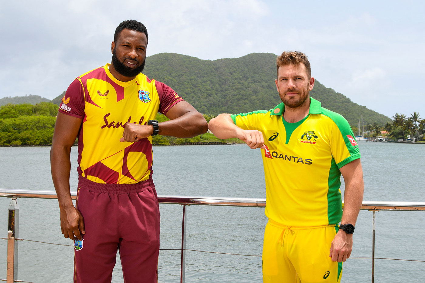 Kieron Pollard and Aaron Finch