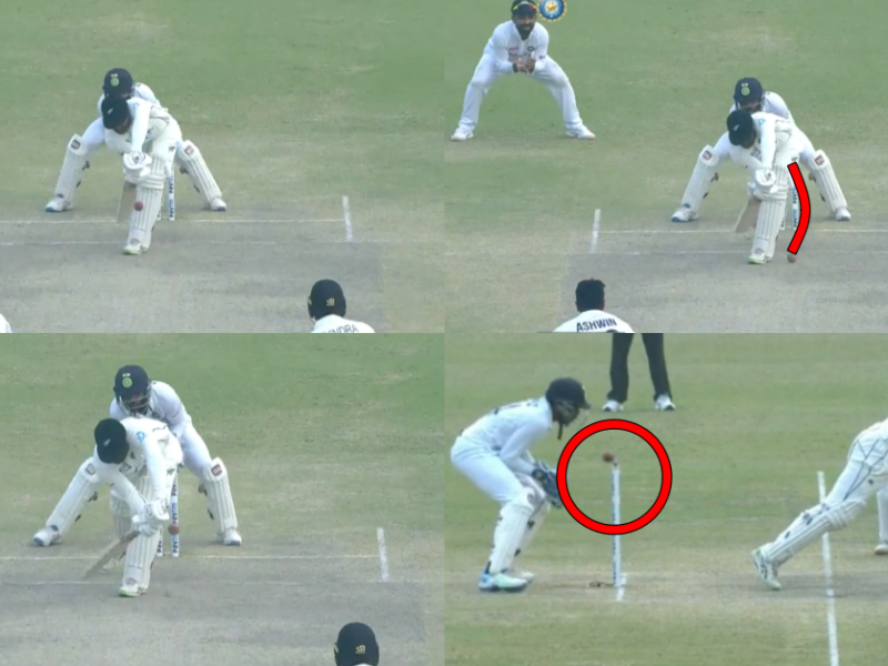 IND vs NZ 2021: Watch - Tom Blundell Gets Bowled In A Bizarre Way, Ball Bounces Back Off Footmarks And Hits The Bails