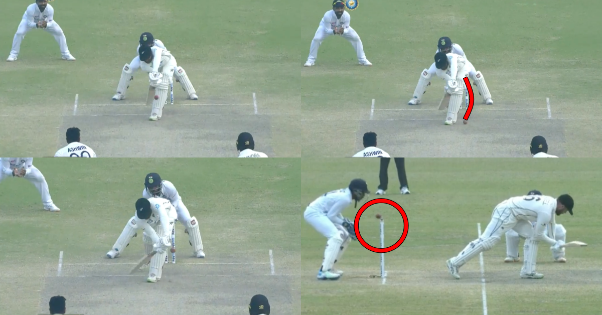 IND vs NZ 2021 Watch Tom Blundell Gets Bowled In A Bizarre Way, Ball