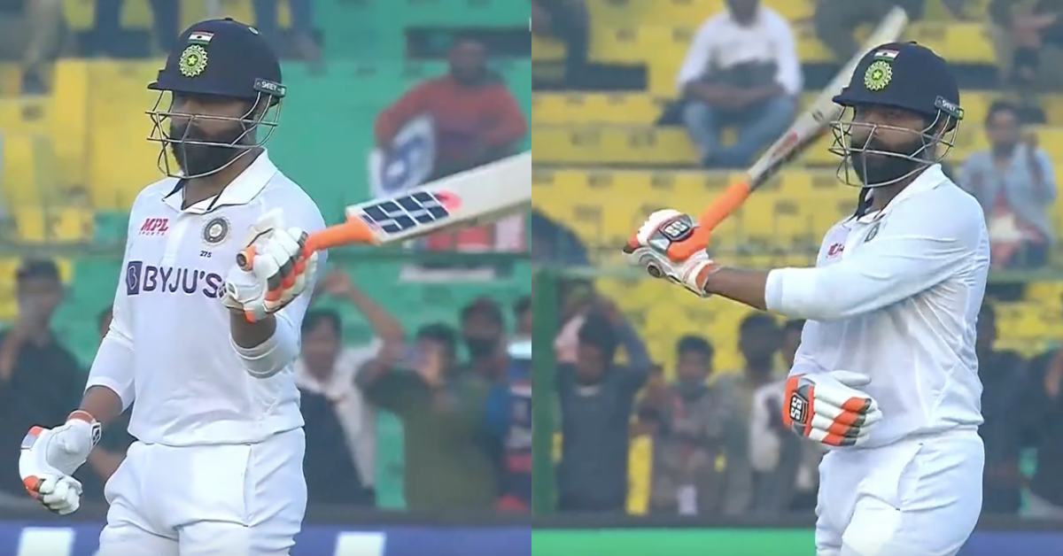 Watch: Ravindra Jadeja Brings Out His Sword Celebration After Scoring 50 vs New Zealand In Kanpur Test