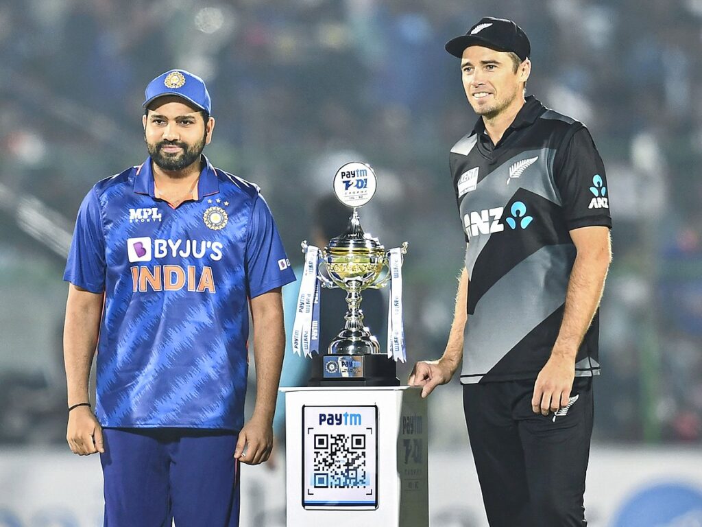 Rohit Sharma and Tim Southee