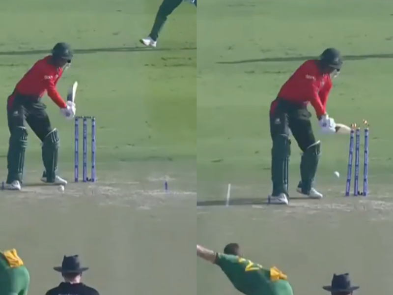 T20 World Cup 2021: Watch - Bangladesh's Nasum Ahmed Gets Hit-Wicket While Facing Anrich Nortje
