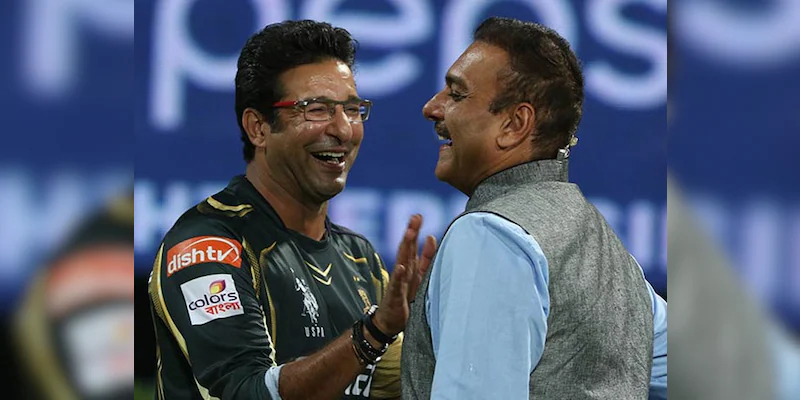 Wasim Akram and Ravi Shastri. Photo- IPL