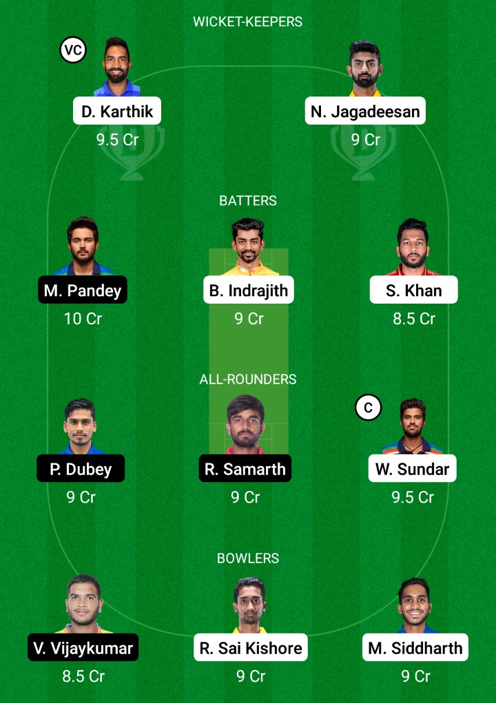 TN vs KAR Dream11 Prediction Fantasy Cricket Tips Dream11 Team Vijay Hazare