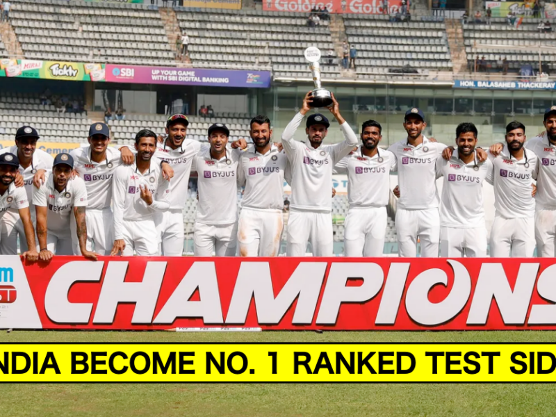 India Dethrone New Zealand To Become No. 1 Ranked ICC Test Team After Beating Them 1-0 In The Home Test Series