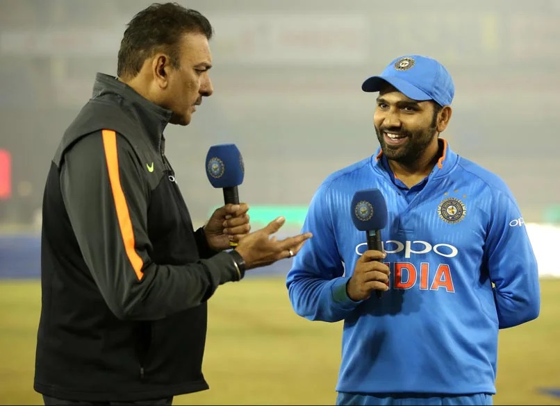 Ravi Shastri and Rohit Sharma. Photo- BCCI