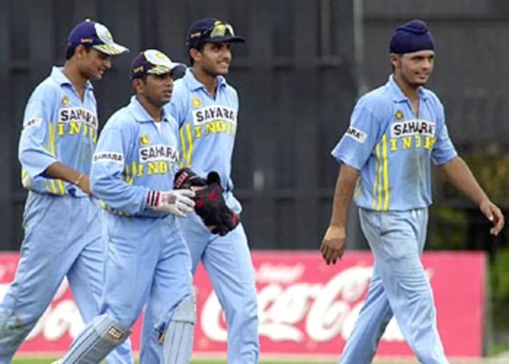 Reetinder Sodhi and Sourav Ganguly for India. Photo- ESPNCricinfo
