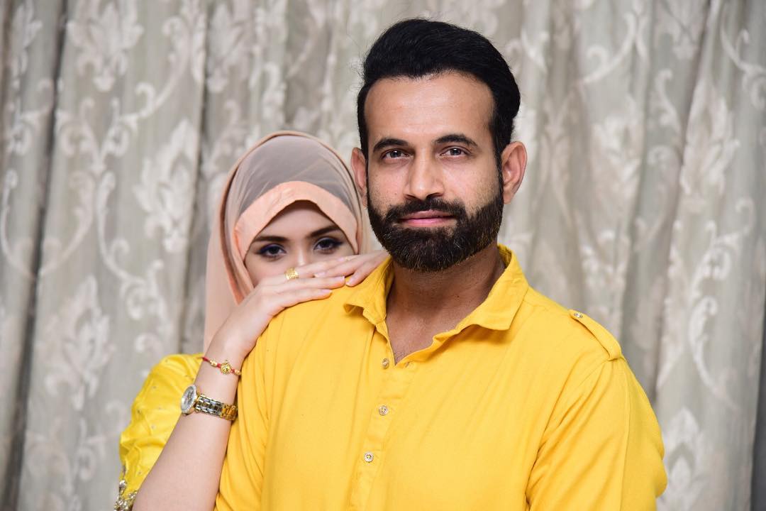 Irfan PAthan with wife Safa Baig. Photo- Twitter