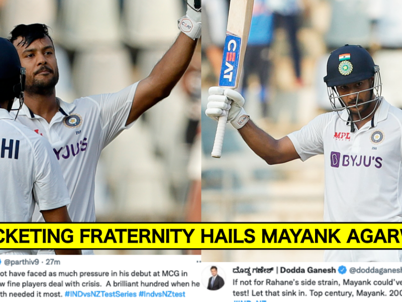 IND vs NZ 2021: Twitter Erupts As Mayank Agarwal Slams A Ton On Day 1 In Mumbai