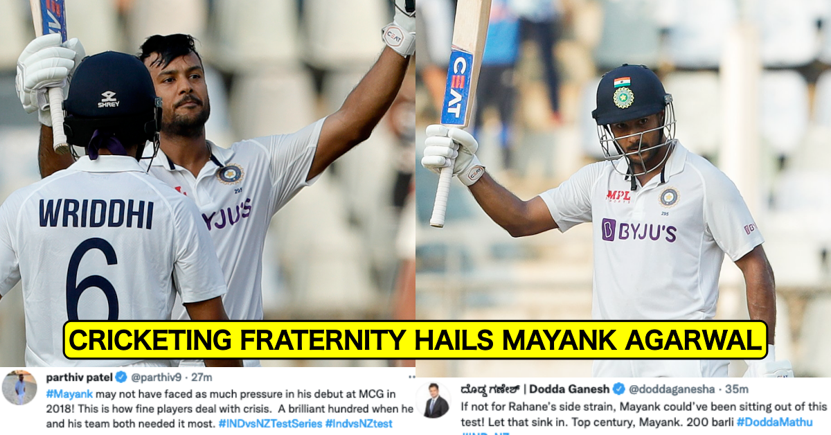 IND vs NZ 2021: Twitter Erupts As Mayank Agarwal Slams A Ton On Day 1 In Mumbai