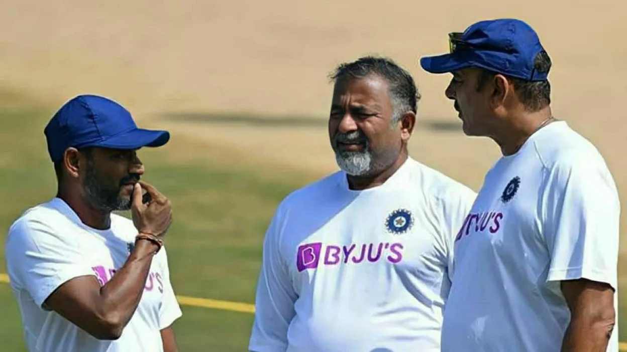 Ravi Shastri, R sridhar and B Arun.  Photo- Getty