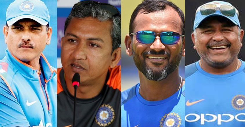 Ravi Shastri, Sanjay Bangar, R sridhar and B Arun. Photo- Getty