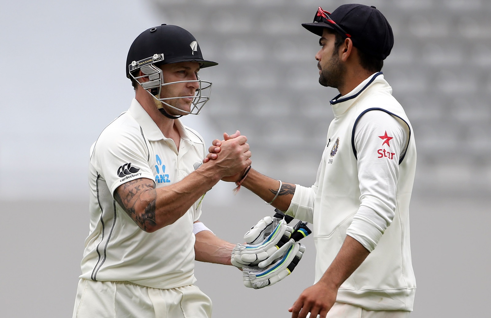 Virat Kohli and Brendon McCullum. Photo- Twitter