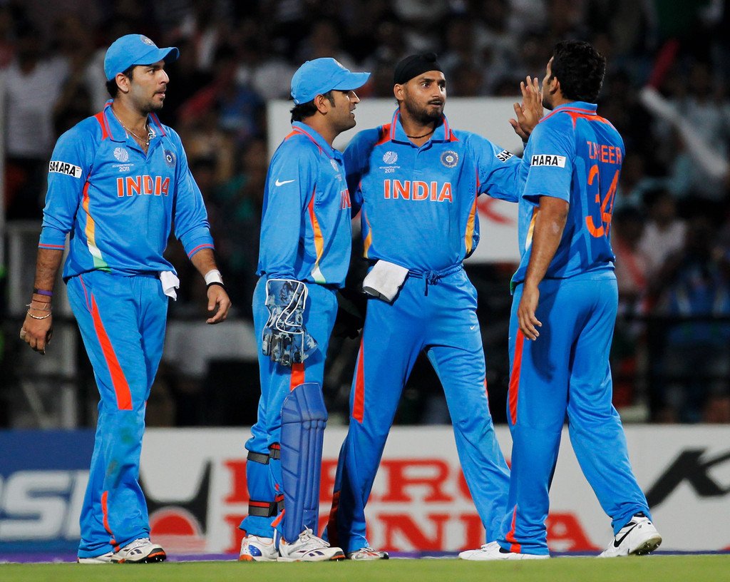 Harbhajan Singh, MS Dhoni, Yuvraj Singh, Indian Cricket Team, India 2011 World Cup
