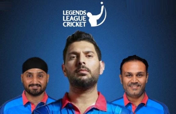 Harbhajan Singh, Yuvraj Singh, and Virender Sehwag, Legends League Cricket 2022