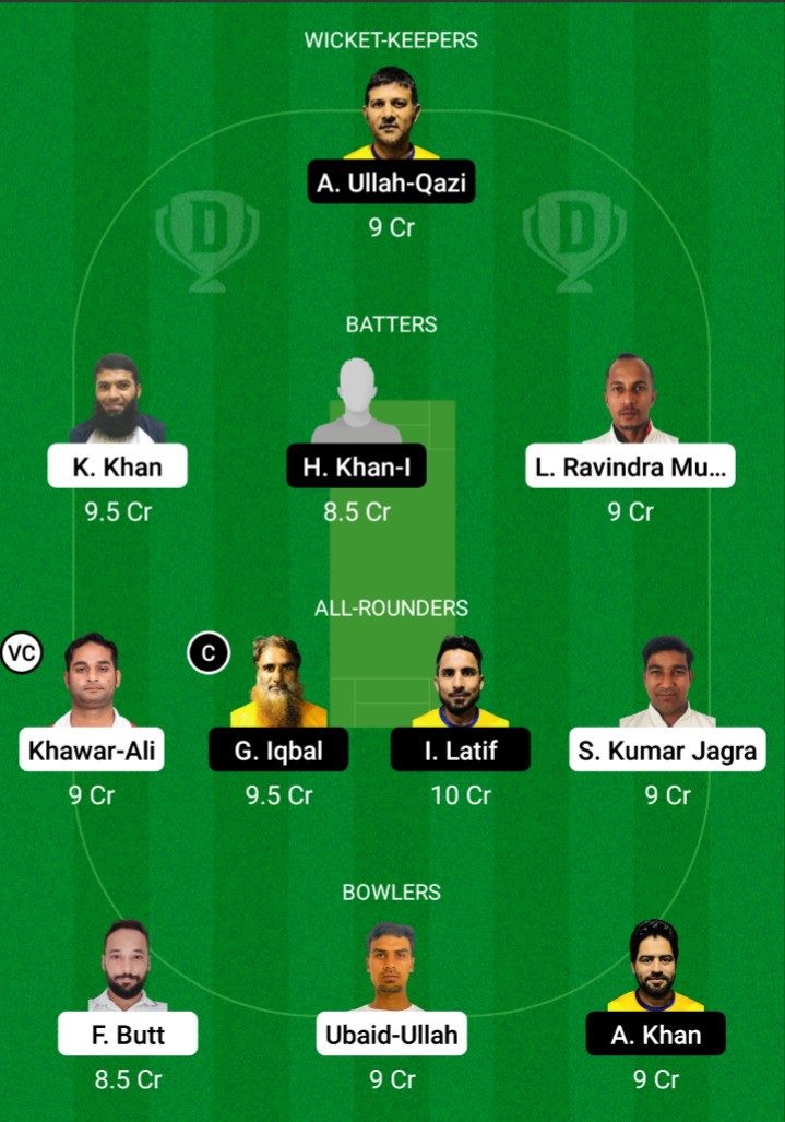 DAT vs GGI Dream11 Prediction Fantasy Cricket Tips Dream11 Team FanCode Oman D20