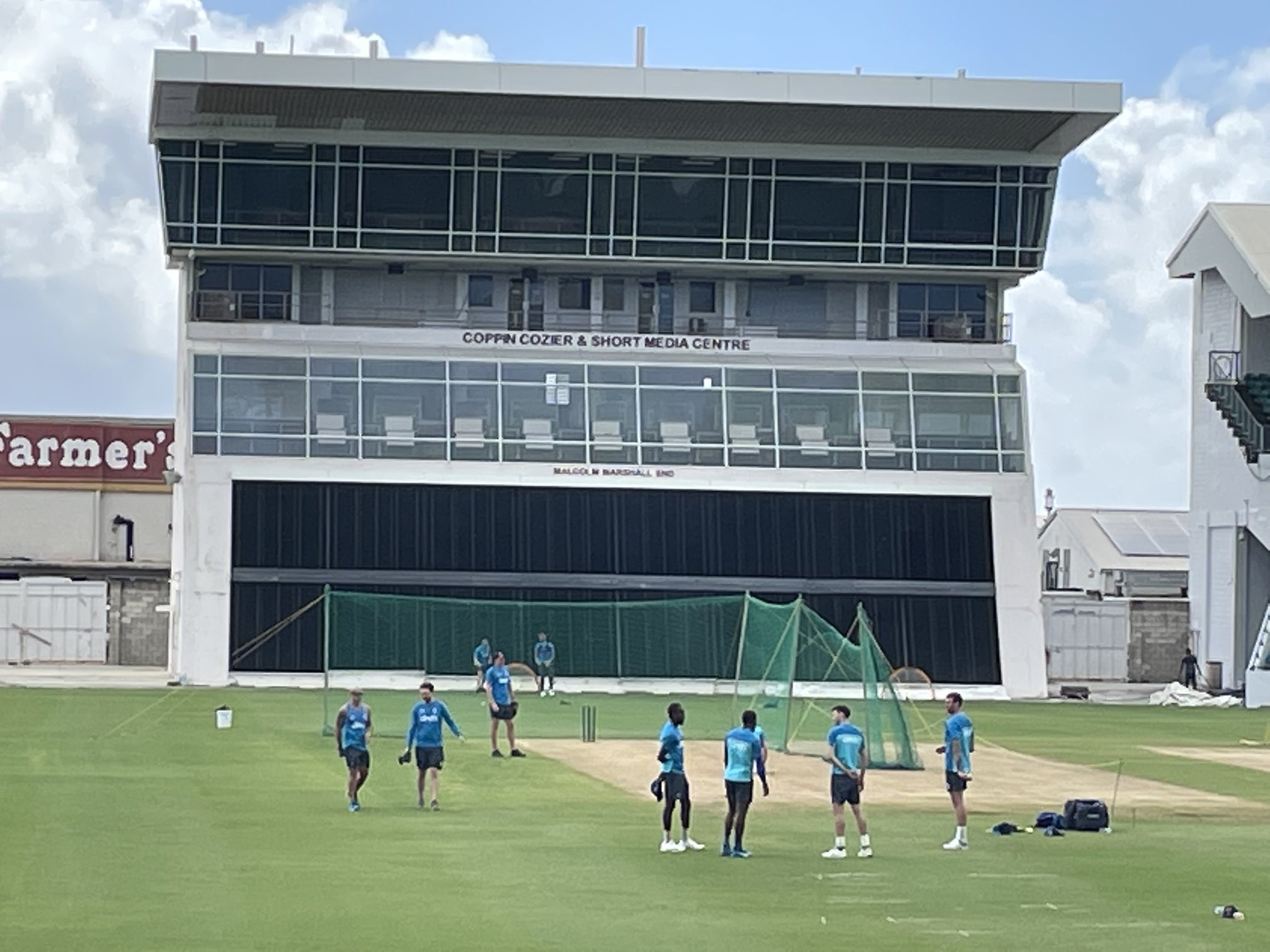Jofra Archer with the England T20 squad in Barbados. Photo- Twitter