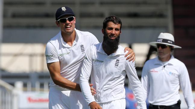 Moeen Ali with Alastair Cook Photo- Getty