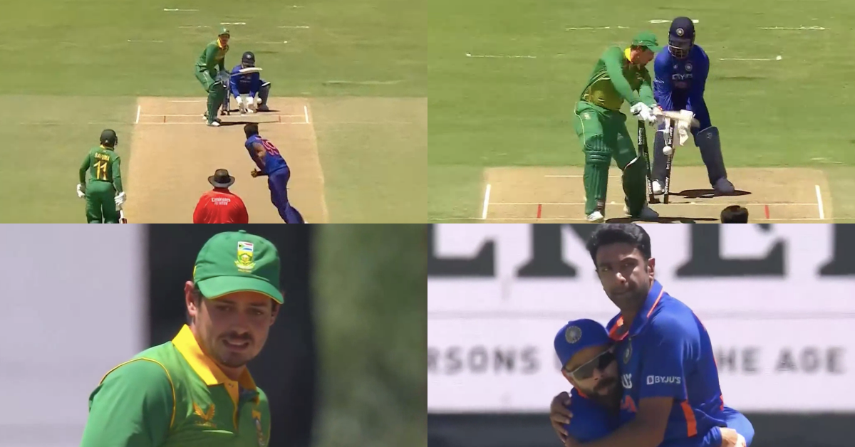 IND vs SA: Watch - Ravichandran Ashwin Knocks Over Quinton de Kock In First ODI