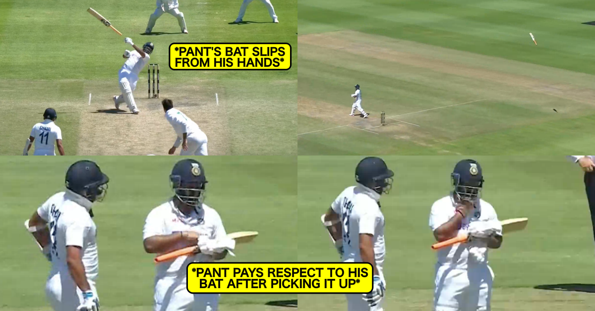 IND vs SA: Watch - Rishabh Pant's Bat Slips From His Hands As He Hits A Shot on Day 3 In Cape Town