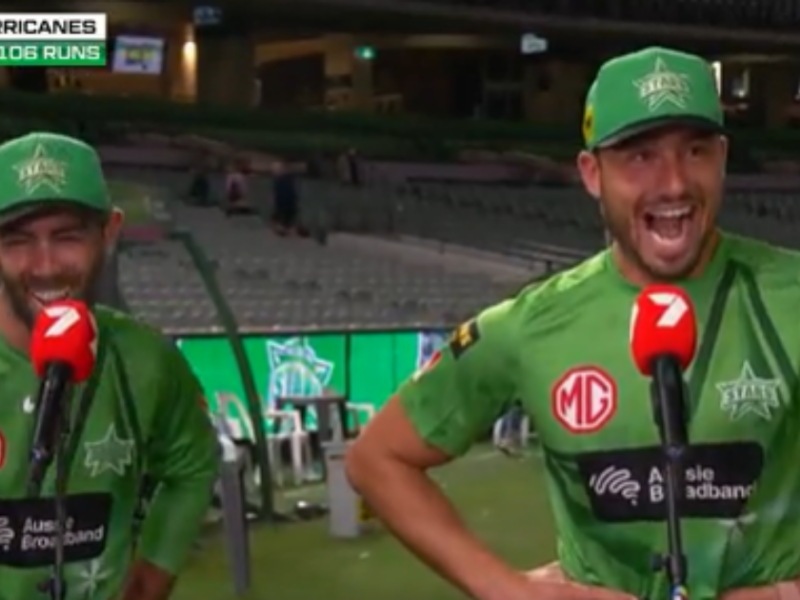 BBL 2021-22: Watch- Marcus Stoinis' Hilarious Reaction On Glenn Maxwell Breaking His BBL Record Of Highest Individual Score