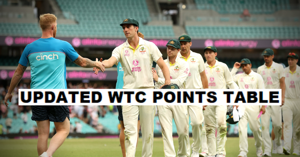 ICC World Test Championship 2021-23 Points Table After Australia vs England 4th Test