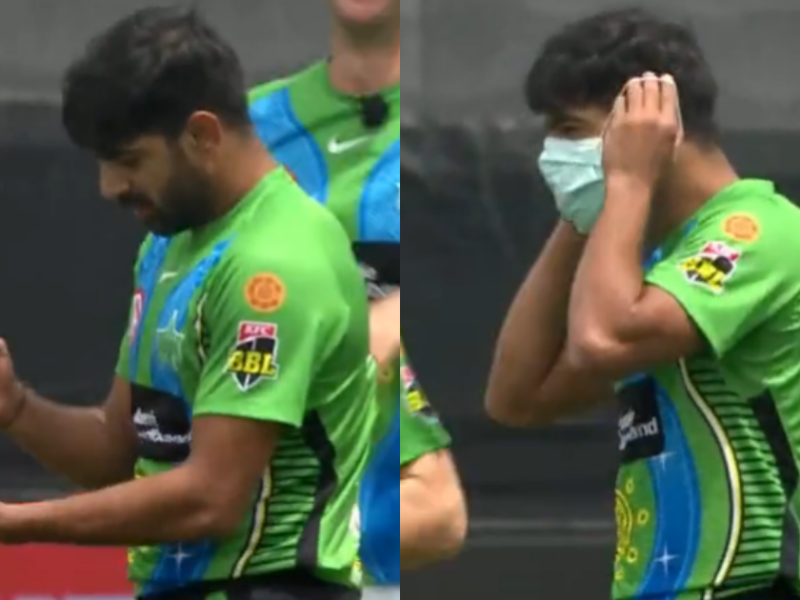 Watch– Pakistan Fast Bowler Haris Rauf's Never-Seen-Before "COVID-Safe" Wicket Celebration In BBL 2021-22