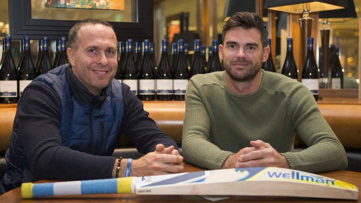 james anderson and Michael Vaughan. Photo- Telegraph