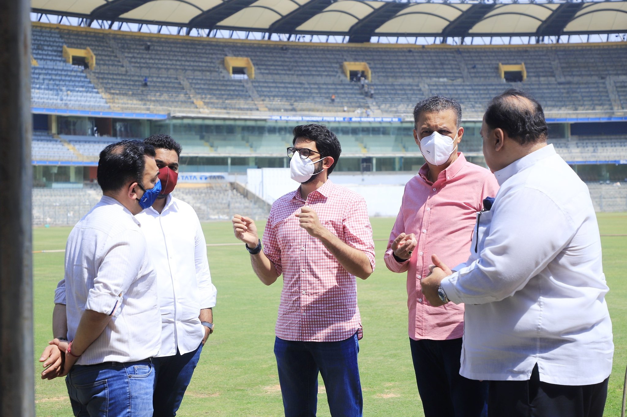 Aaditya Thackeray Visits Wankhede Stadium. Photo- Twitter