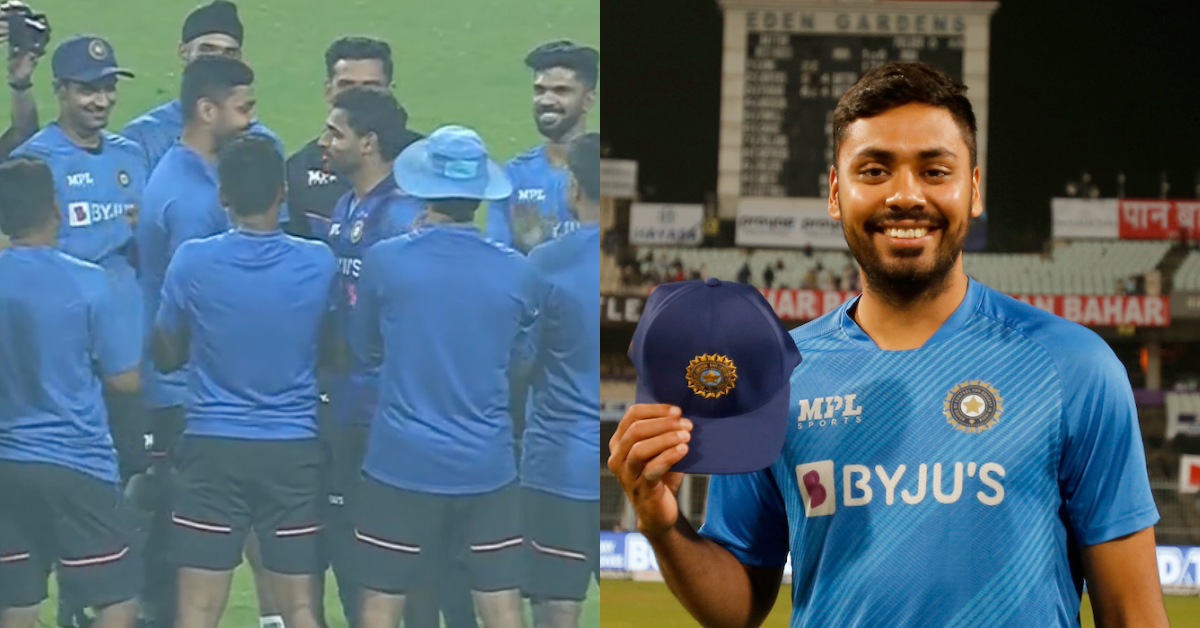 Watch - Avesh Khan Receives Maiden India T20I Cap From Bhuvneshwar Kumar